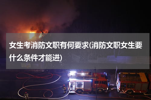 女生考消防文职有何要求(消防文职女生要什么条件才能进)